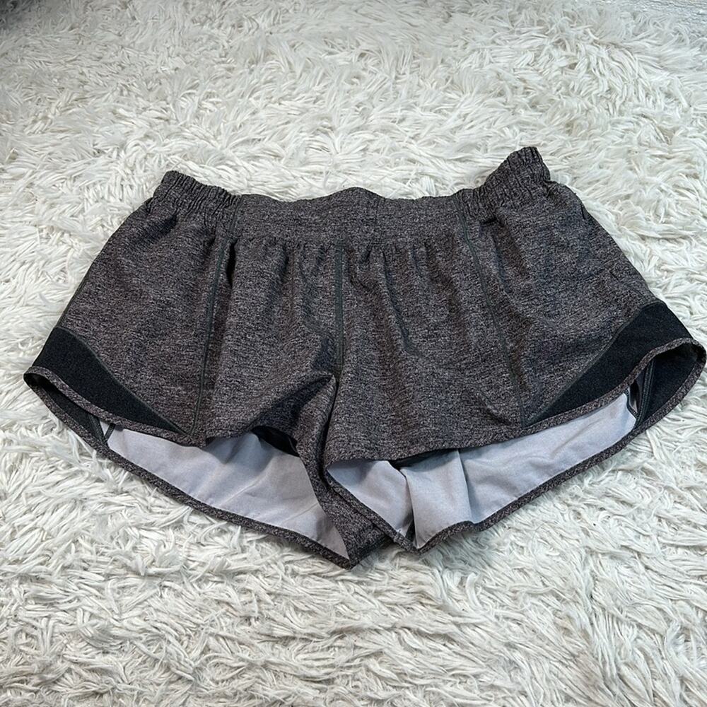 Lululemon Hotty Hot Short 2.5" Heather Lux Multi Black Heathered Black